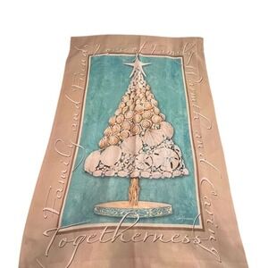 Christmas Michael Miller Coastal Christmas Tree beach Stocking House Flag 28x36